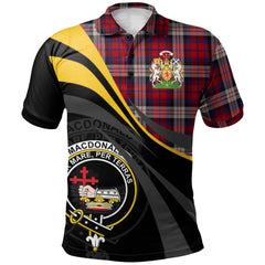 Clan MacDonald Dress Irish Tartan Polo Shirt - Royal Coat Of Arms Style ZG14 MacDonald Dress Irish Tartan Tartan Polo   