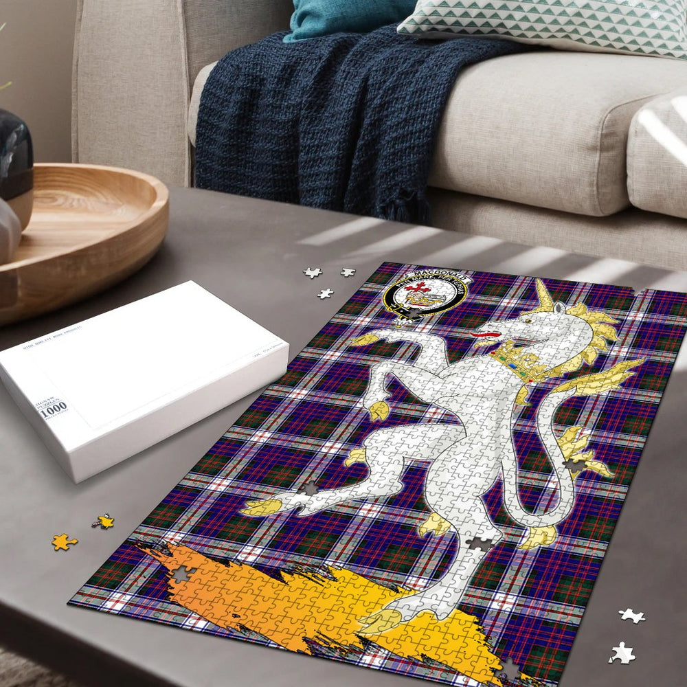 Clan MacDonald Dress Modern Tartan Crest Unicorn Scotland Jigsaw Puzzles Gift For Family CW96 Clan MacDonald Tartan Today   