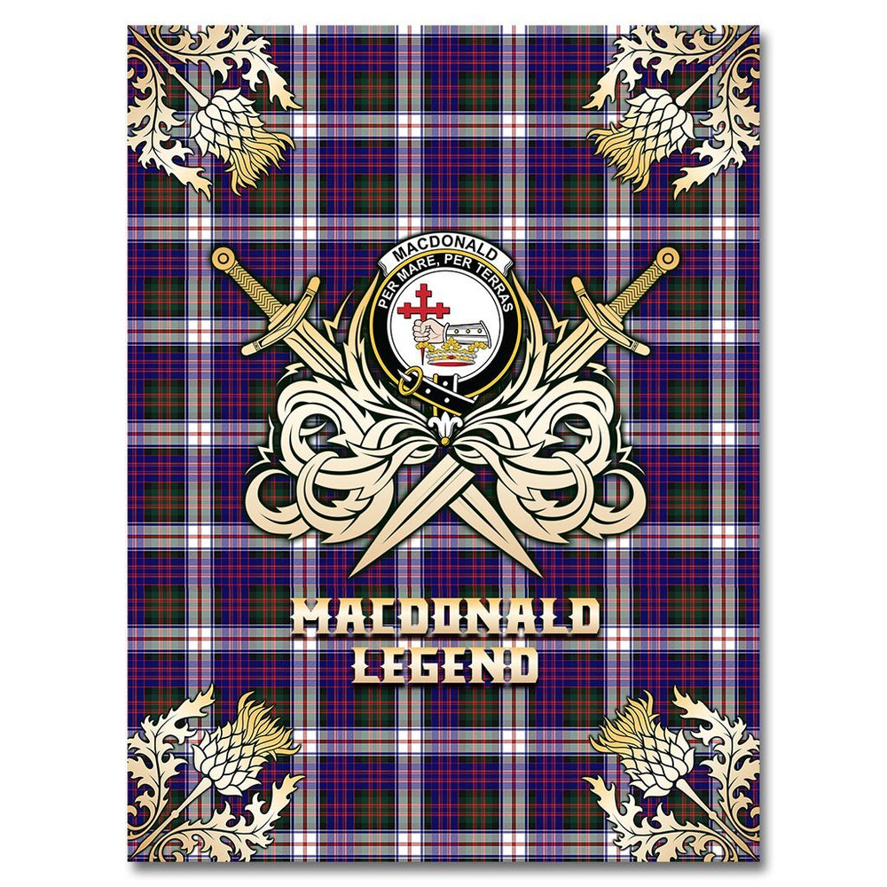 Clan MacDonald Dress Modern Tartan Gold Courage Symbol Blanket SL96 Clan MacDonald Tartan Today   