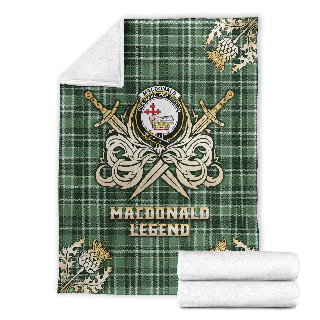 Clan MacDonald Lord of the Isles Hunting Tartan Gold Courage Symbol Blanket UO97 Clan MacDonald Tartan Today   
