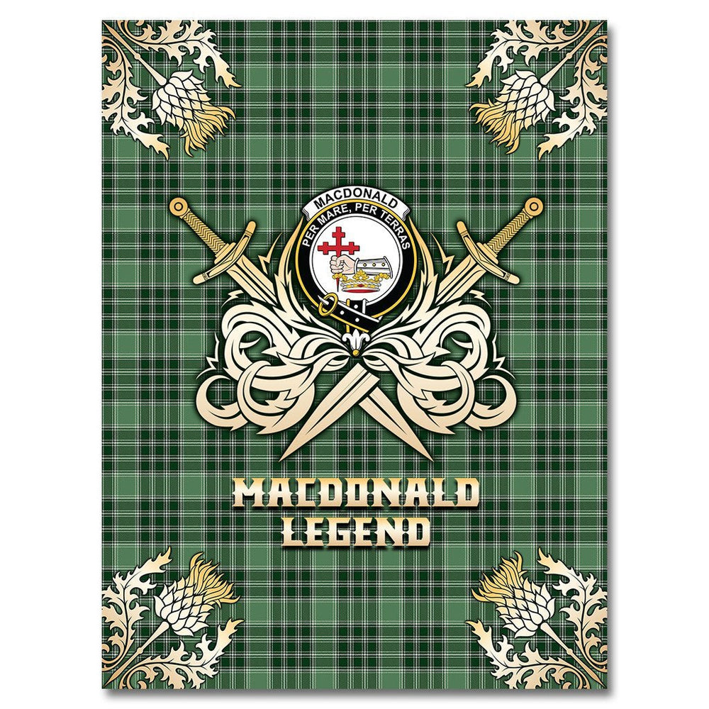 Clan MacDonald Lord of the Isles Hunting Tartan Gold Courage Symbol Blanket UO97 Clan MacDonald Tartan Today   