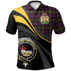 Clan MacDonald Modern Tartan Polo Shirt - Royal Coat Of Arms Style FS55 MacDonald Modern Tartan Tartan Polo   
