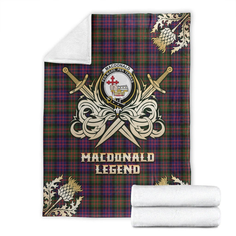Clan MacDonald Modern Tartan Gold Courage Symbol Blanket WA98 Clan MacDonald Tartan Today   