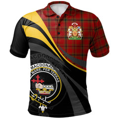 Clan MacDonald of Belfinlay Tartan Polo Shirt - Royal Coat Of Arms Style YB32 MacDonald of Belfinlay Tartan Tartan Polo   