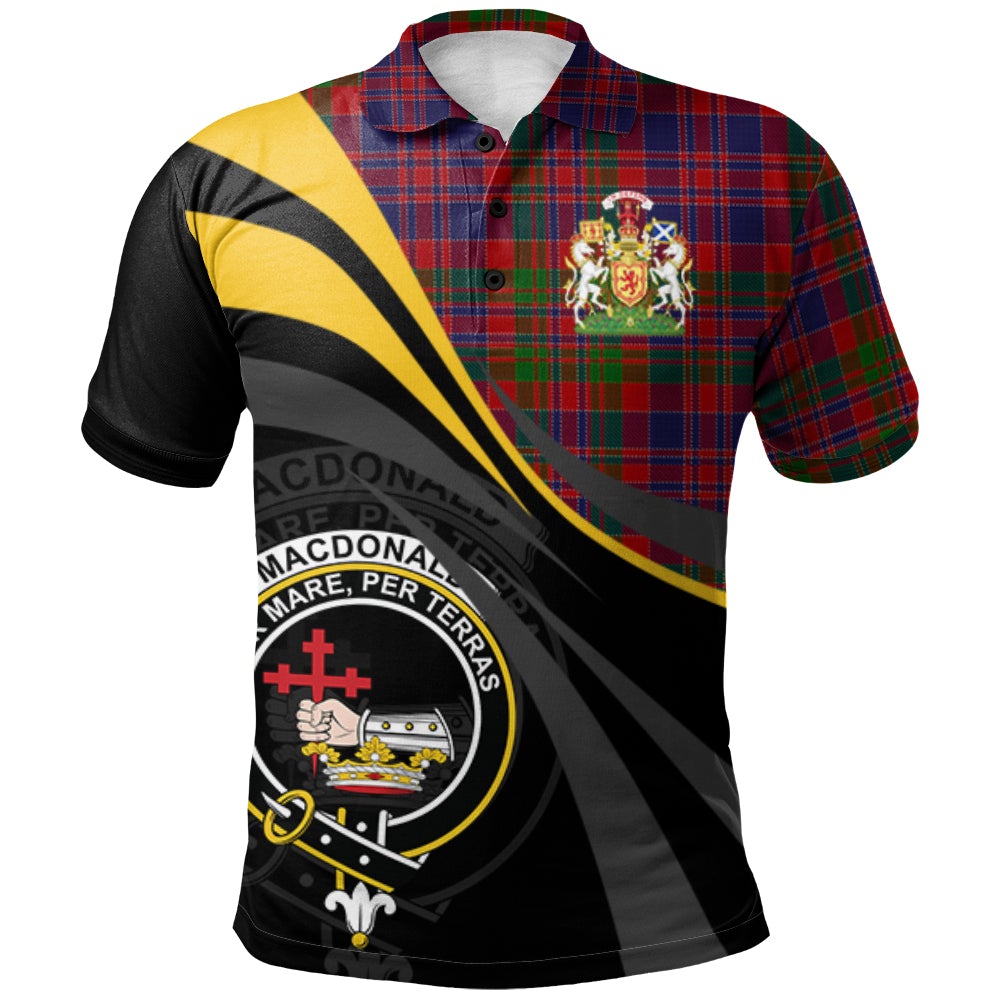Clan MacDonald of Boisdale Tartan Polo Shirt - Royal Coat Of Arms Style ID79 MacDonald of Boisdale Tartan Tartan Polo   