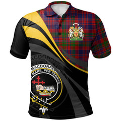 Clan MacDonald of Boisdale Tartan Polo Shirt - Royal Coat Of Arms Style ID79 MacDonald of Boisdale Tartan Tartan Polo   