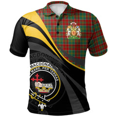 Clan MacDonald of Kingsburgh Tartan Polo Shirt - Royal Coat Of Arms Style WY94 MacDonald of Kingsburgh Tartan Tartan Polo   