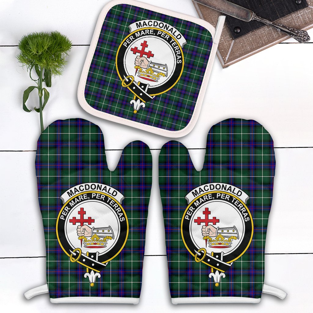 Clan MacDonald Of The Isles Hunting Modern Tartan Crest Oven Mitt And Pot Holder (2 Oven Mitts + 1 Pot Holder) BJ62 Clan MacDonald Tartan Today   
