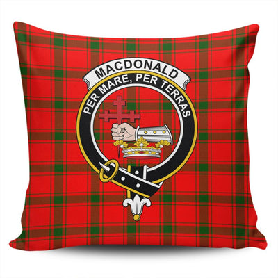 Clan MacDonald of Sleat Tartan Crest Pillow Cover