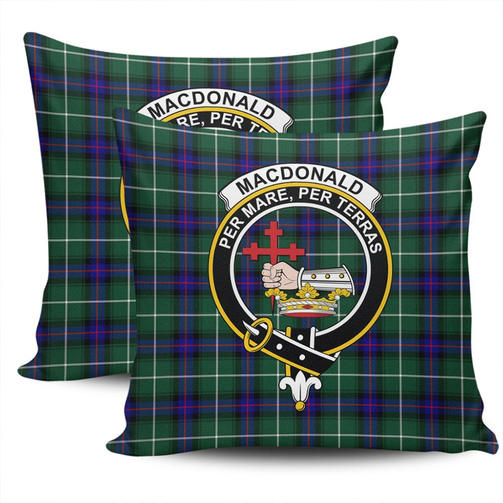 Clan MacDonald of the Isles Hunting Modern Tartan Crest Pillow Cover MV11 Clan MacDonald Tartan Today   