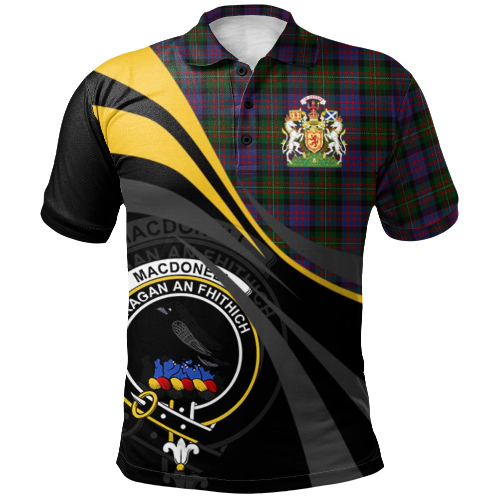 Clan MacDonell of Glengarry 02 Tartan Polo Shirt - Royal Coat Of Arms Style LB38 MacDonell of Glengarry 02 Tartan Tartan Polo   