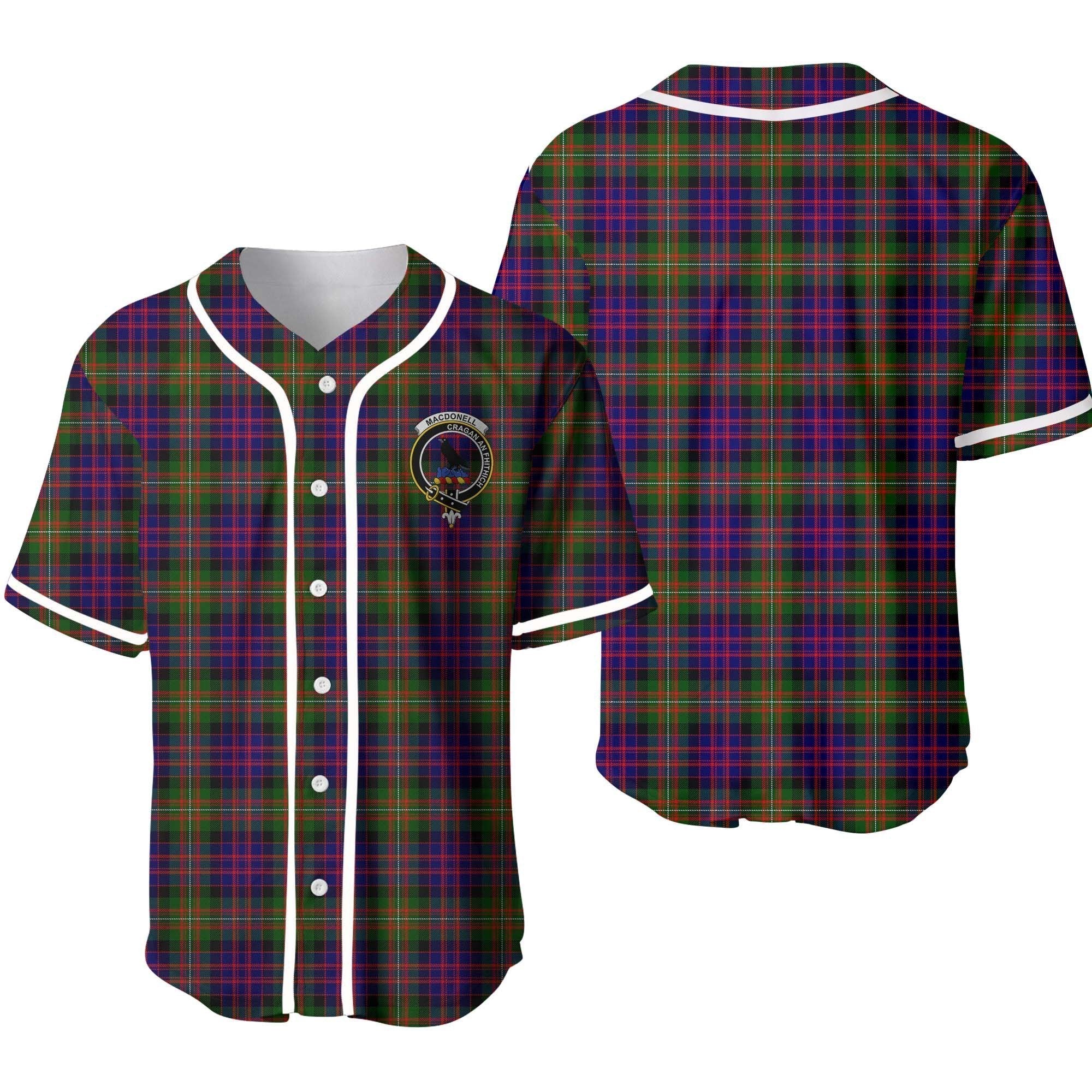 Clan MacDonell of Glengarry Tartan Unisex Baseball Jersey ED87AS29 Clan Glen Tartan Today   