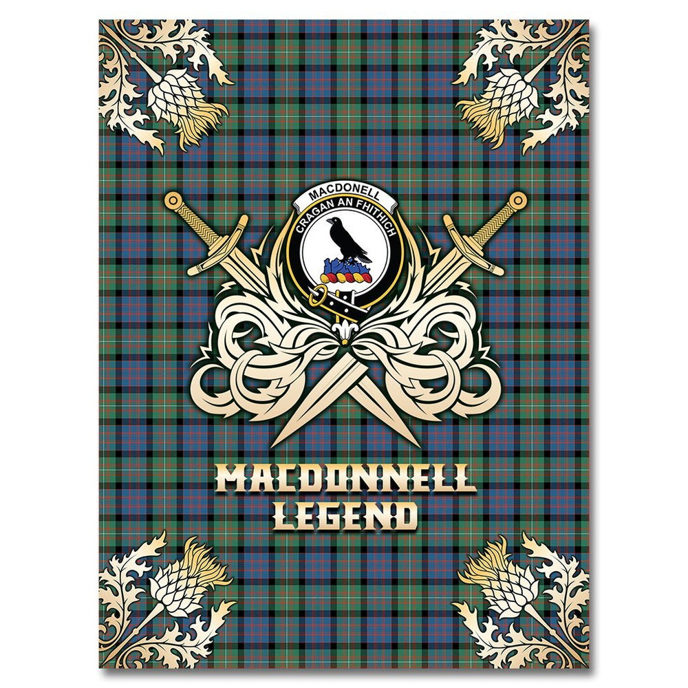 Clan MacDonnell of Glengarry Ancient Tartan Gold Courage Symbol Blanket NO17 Clan Glen Tartan Today   