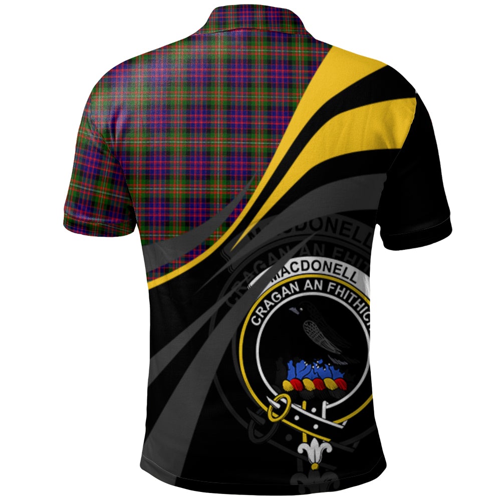 Clan MacDonnell of Glengarry Modern Tartan Polo Shirt - Royal Coat Of Arms Style RI87 MacDonnell of Glengarry Modern Tartan Tartan Polo   