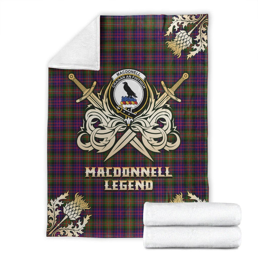 Clan MacDonnell of Glengarry Modern Tartan Gold Courage Symbol Blanket HU83 Clan Glen Tartan Today   