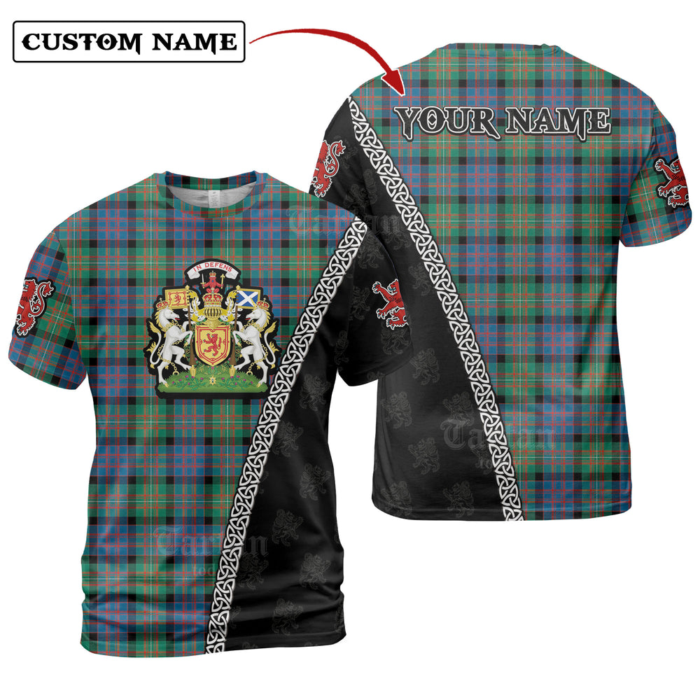 MacDonnell of Glengarry Ancient Tartan Shirt with Scotland Coat of Arms & Custom Name CQ45