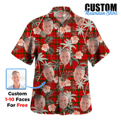 Clan MacDonnell of Keppoch Modern Tartan Custom Face Hawaiian Shirt – Unisex Gift for Family Members, Summer Party LU22 MacDonnell of Keppoch Modern Tartan Tartan Hawaii Shirt