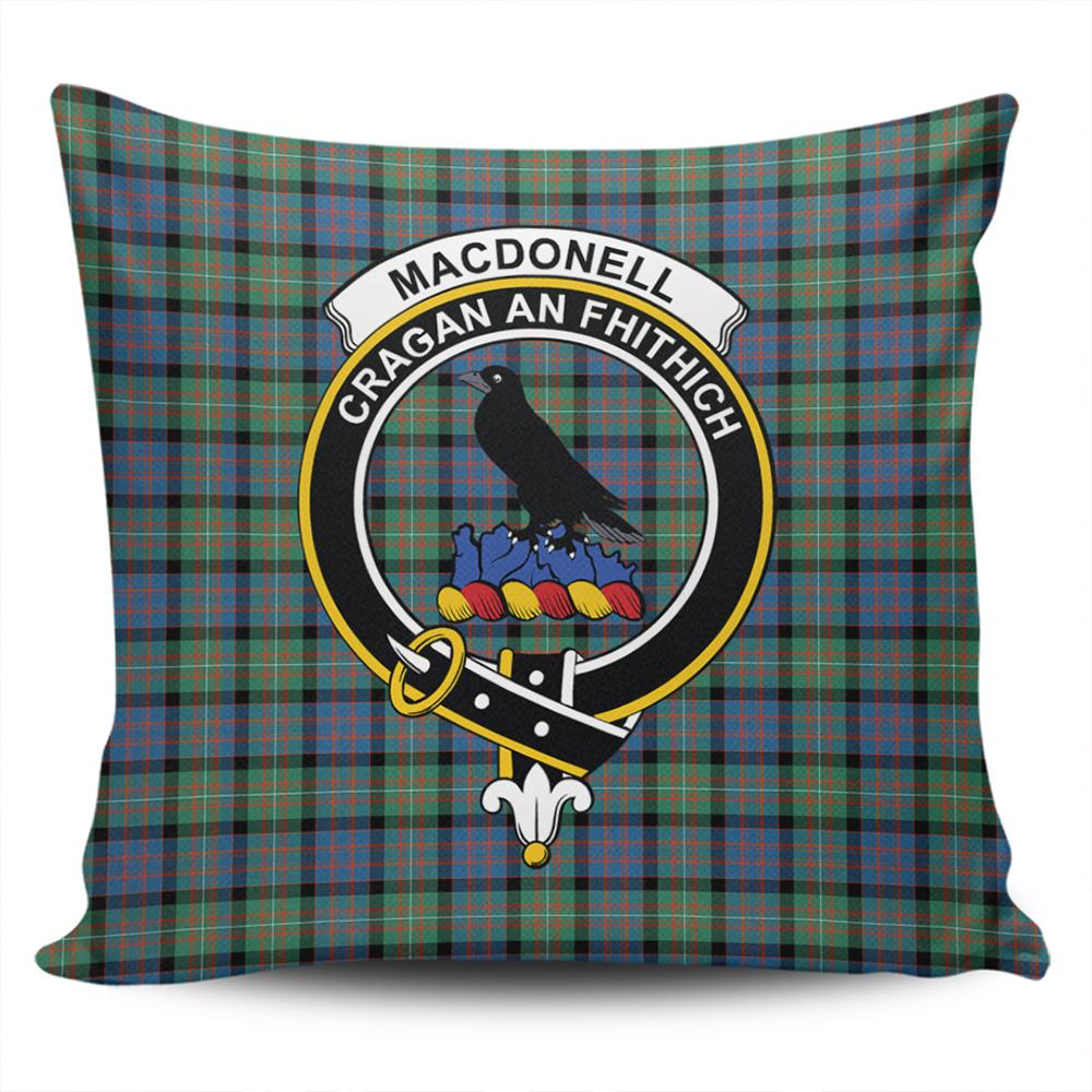 Clan MacDonnell of Glengarry Ancient Tartan Crest Pillow Cover ZV28 Clan Glen Tartan Today   