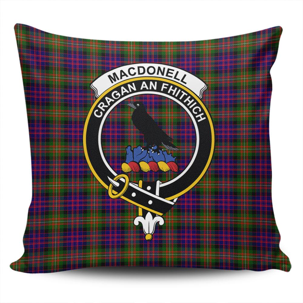 Clan MacDonnell of Glengarry Modern Tartan Crest Pillow Cover MZ36 Clan Glen Tartan Today   