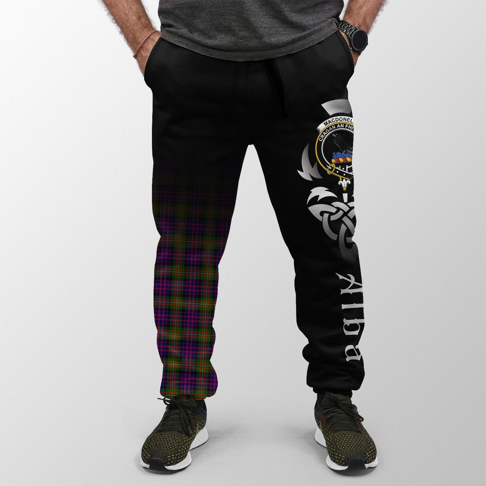Clan MacDonnell Of Glengarry Modern Tartan Crest Jogger Sweatpants  Alba Celtic Style CW40 Clan Glen Tartan Today   