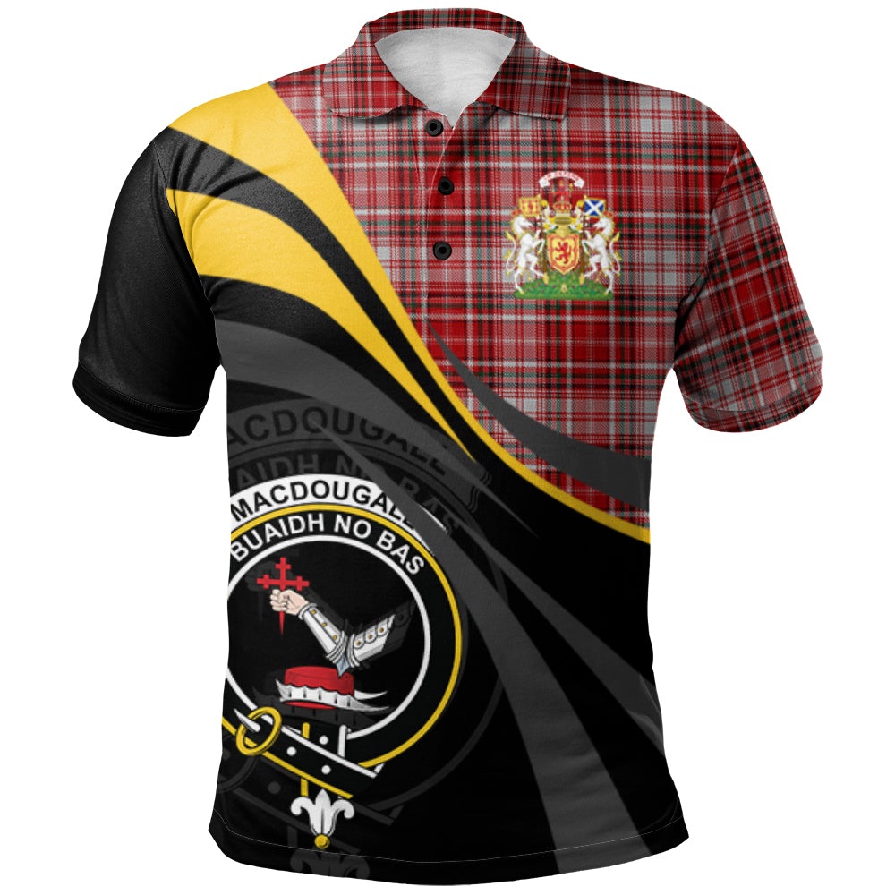 Clan MacDougal Dress Tartan Polo Shirt - Royal Coat Of Arms Style XK21 MacDougal Dress Tartan Tartan Polo   