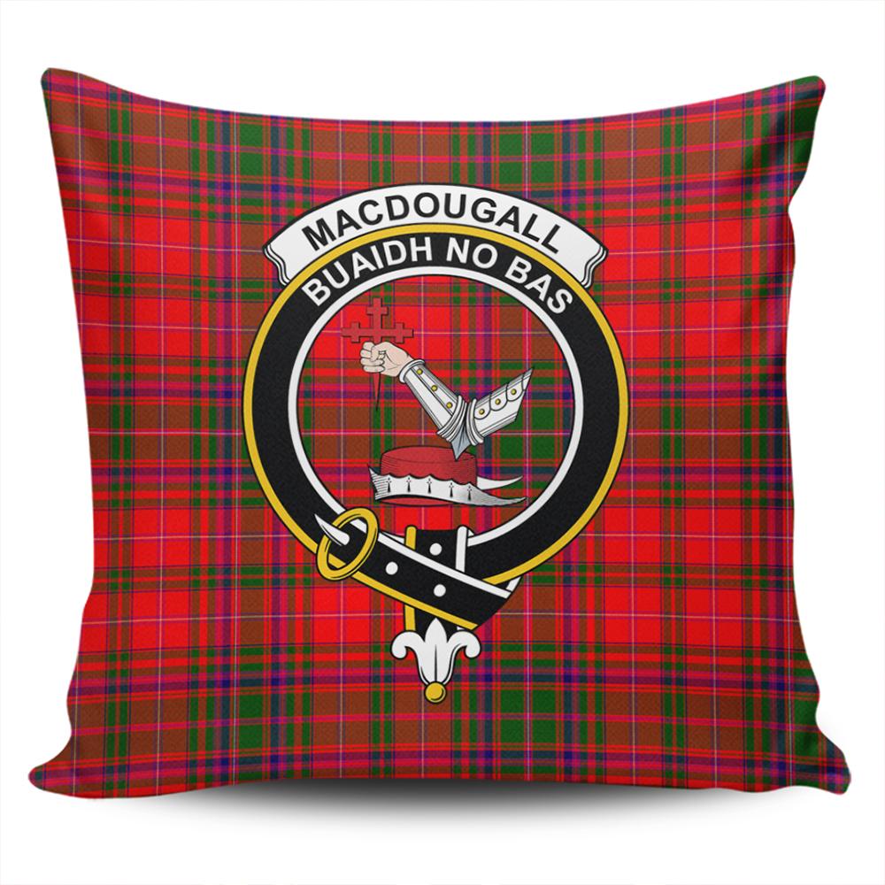 Clan MacDougall Modern Tartan Crest Pillow Cover WF65 Clan MacDougall Tartan Today   