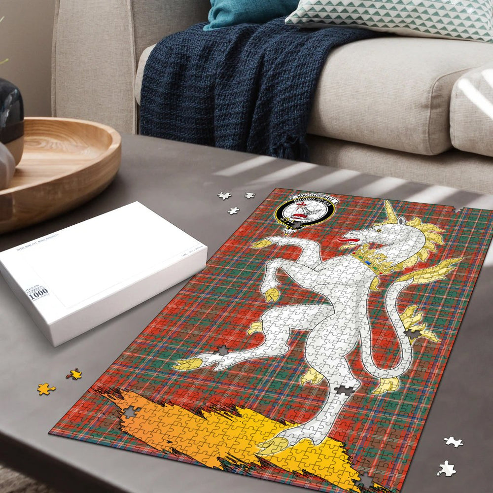 Clan MacDougall Ancient Tartan Crest Unicorn Scotland Jigsaw Puzzles Gift For Family HM54 Clan MacDougall Tartan Today   