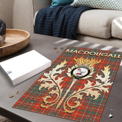Clan MacDougall Ancient Tartan Crest Thistle Jigsaw Puzzles Gift For Family BI82 Clan MacDougall Tartan Today   