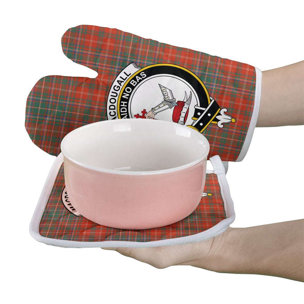 Clan MacDougall Ancient Tartan Crest Oven Mitt And Pot Holder (2 Oven Mitts + 1 Pot Holder) HQ99 Clan MacDougall Tartan Today   