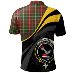 Clan MacDougall Lochcarron Tartan Polo Shirt - Royal Coat Of Arms Style WF20 MacDougall Lochcarron Tartan Tartan Polo   