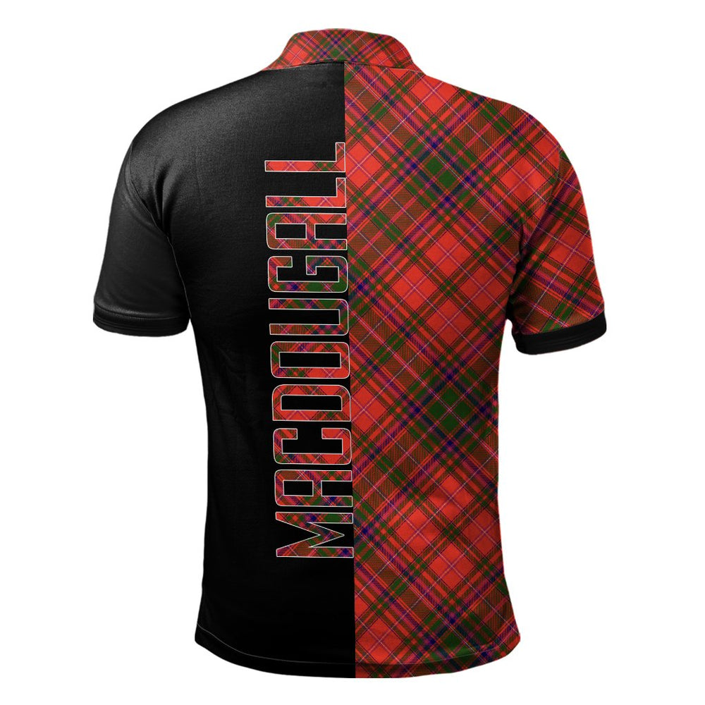 Clan MacDougall Modern Tartan Polo Shirt Half of Me - Cross Style CB63 MacDougall Modern Tartan Tartan Polo   