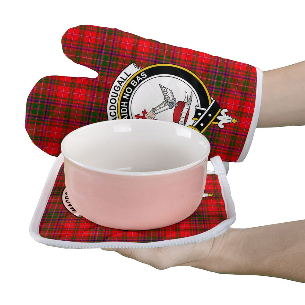 Clan MacDougall Modern Tartan Crest Oven Mitt And Pot Holder (2 Oven Mitts + 1 Pot Holder) HR26 Clan MacDougall Tartan Today   