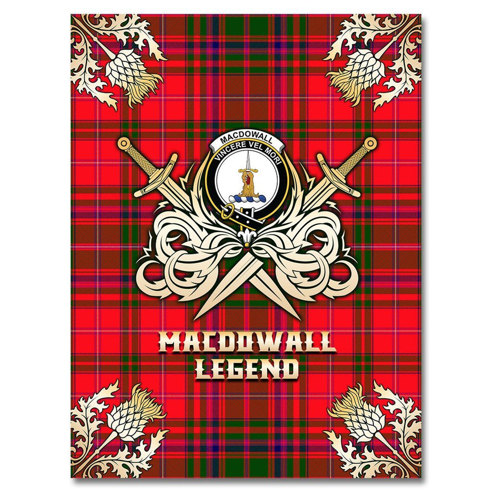 Clan MacDowall Tartan Gold Courage Symbol Blanket YD89 Clan MacDowall Tartan Today   