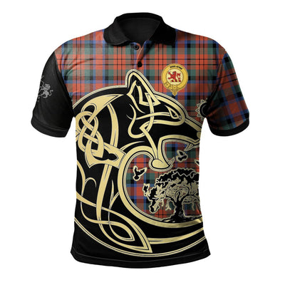 Clan MacDuff Ancient Tartan Polo Shirt Viking Wolf