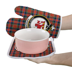Clan MacDuff Ancient Tartan Crest Oven Mitt And Pot Holder (2 Oven Mitts + 1 Pot Holder) NQ32 Clan MacDuff Tartan Today   