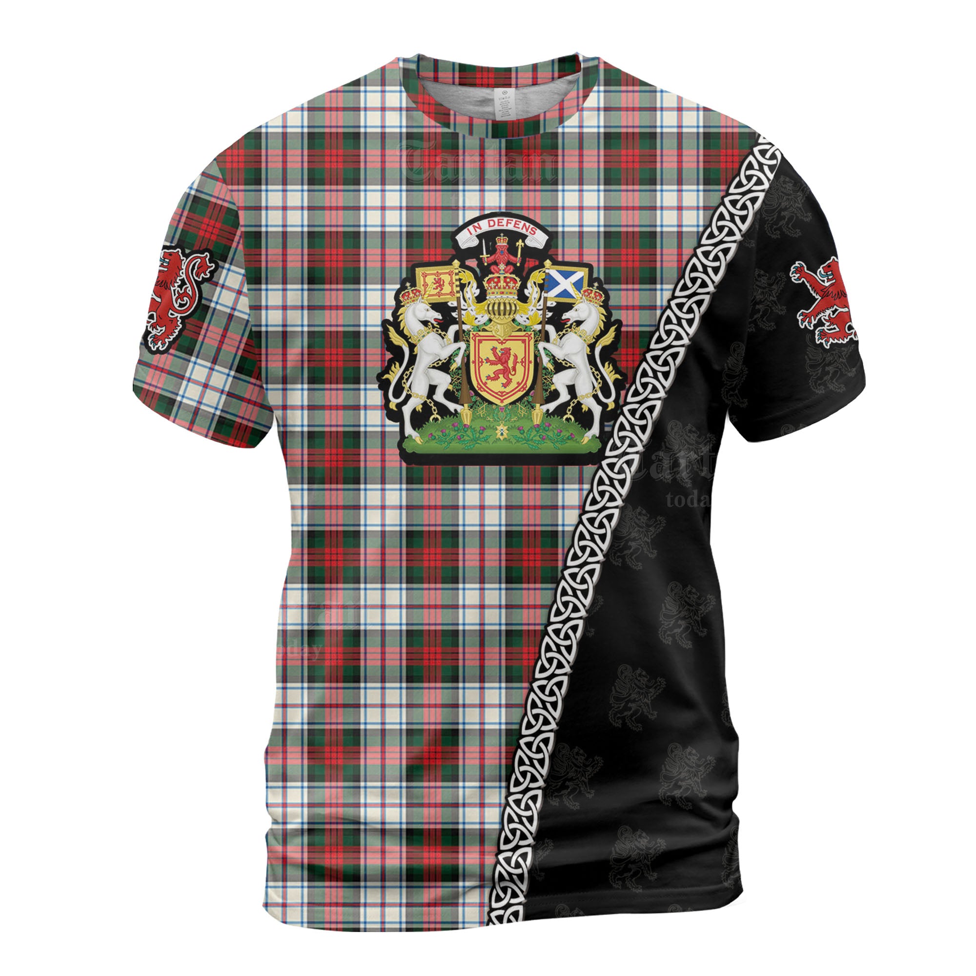 Personalized Clan MacDuff Dress Modern Tartan Shirt with Scotland Coat of Arms & Custom Name MM28