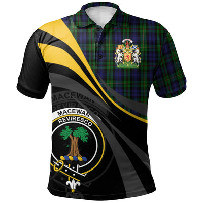Clan MacEwen - MacEwan 03 Tartan Polo Shirt - Royal Coat Of Arms Style