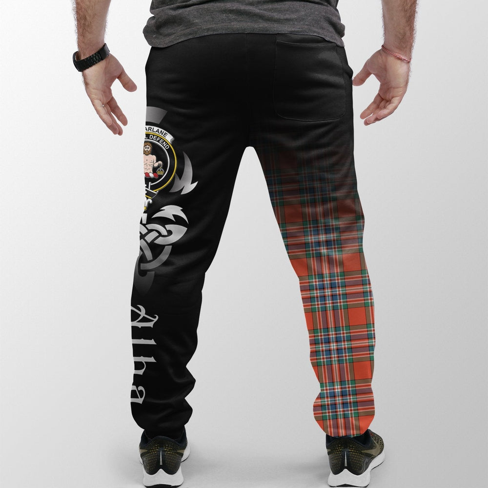 Clan MacFarlane Ancient Tartan Crest Jogger Sweatpants  Alba Celtic Style QR12 Clan MacFarlane Tartan Today   