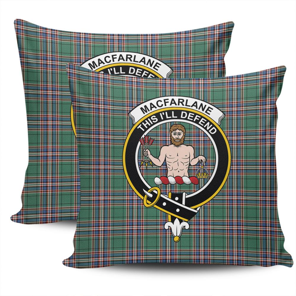 Clan MacFarlane Hunting Ancient Tartan Crest Pillow Cover EY40 Clan MacFarlane Tartan Today   