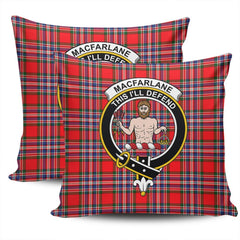 Clan MacFarlane Modern Tartan Crest Pillow Cover XC95 Clan MacFarlane Tartan Today   