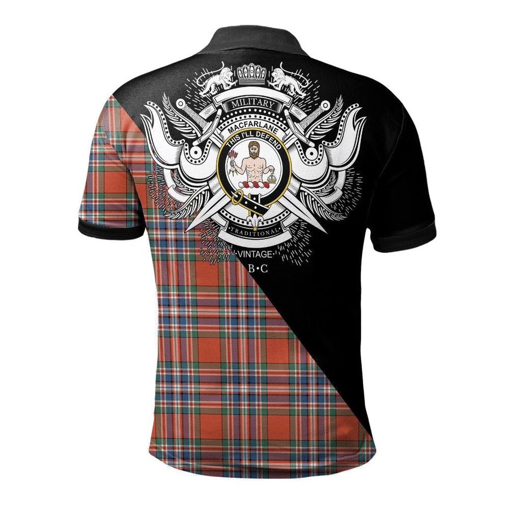 Clan MacFarlane Ancient Clan - Military Polo Shirt DZ10 MacFarlane Ancient Tartan Tartan Polo   