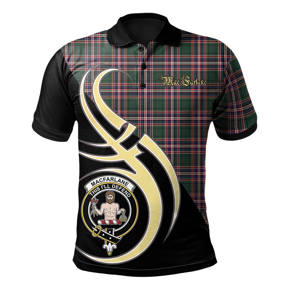Clan MacFarlane Hunting Modern Tartan Polo Shirt - Believe In Me Style MG46 MacFarlane Hunting Modern Tartan Tartan Polo   