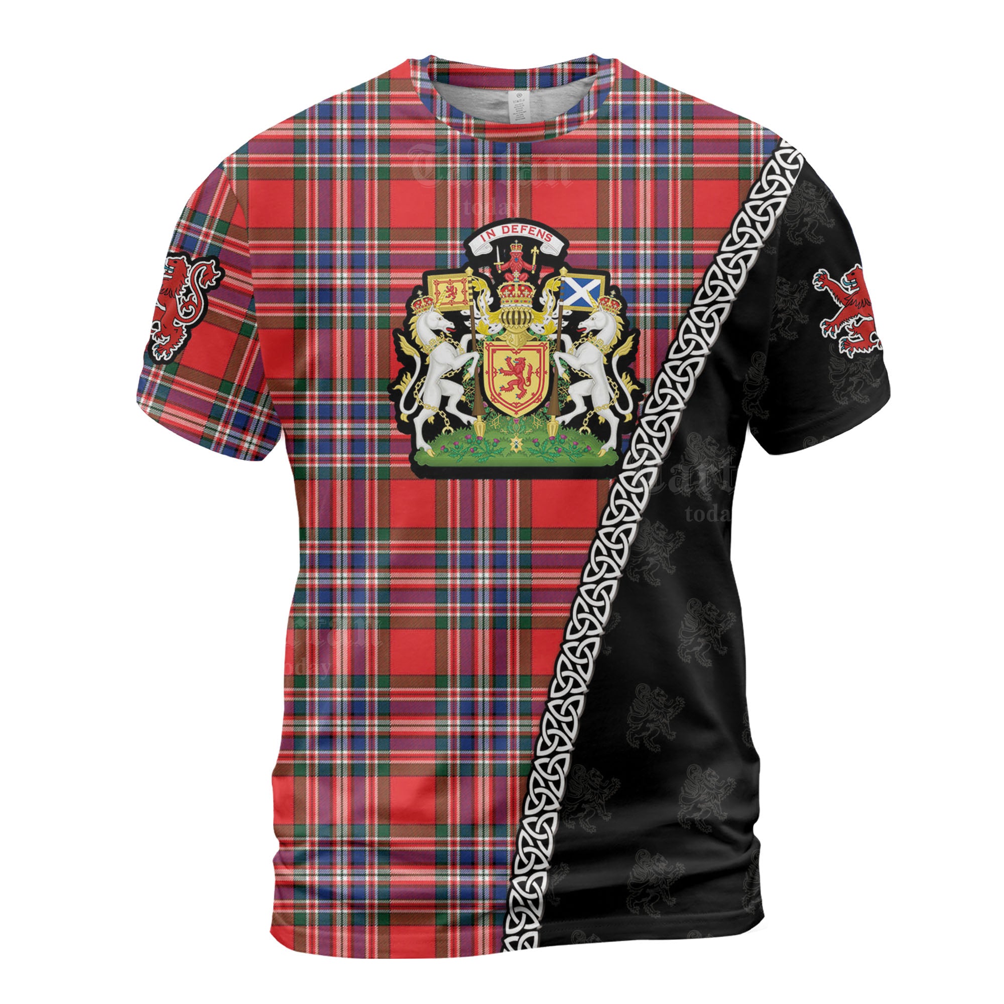 Personalized Clan MacFarlane Modern Tartan Shirt with Scotland Coat of Arms & Custom Name OJ97