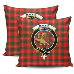 Clan MacFie Tartan Crest Pillow Cover ZI53 Clan MacPhee_MacFie Tartan Today   