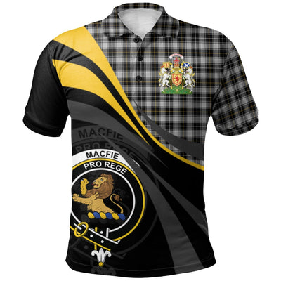 Clan MacFie of Colonsay Dress Tartan Polo Shirt - Royal Coat Of Arms Style YX64