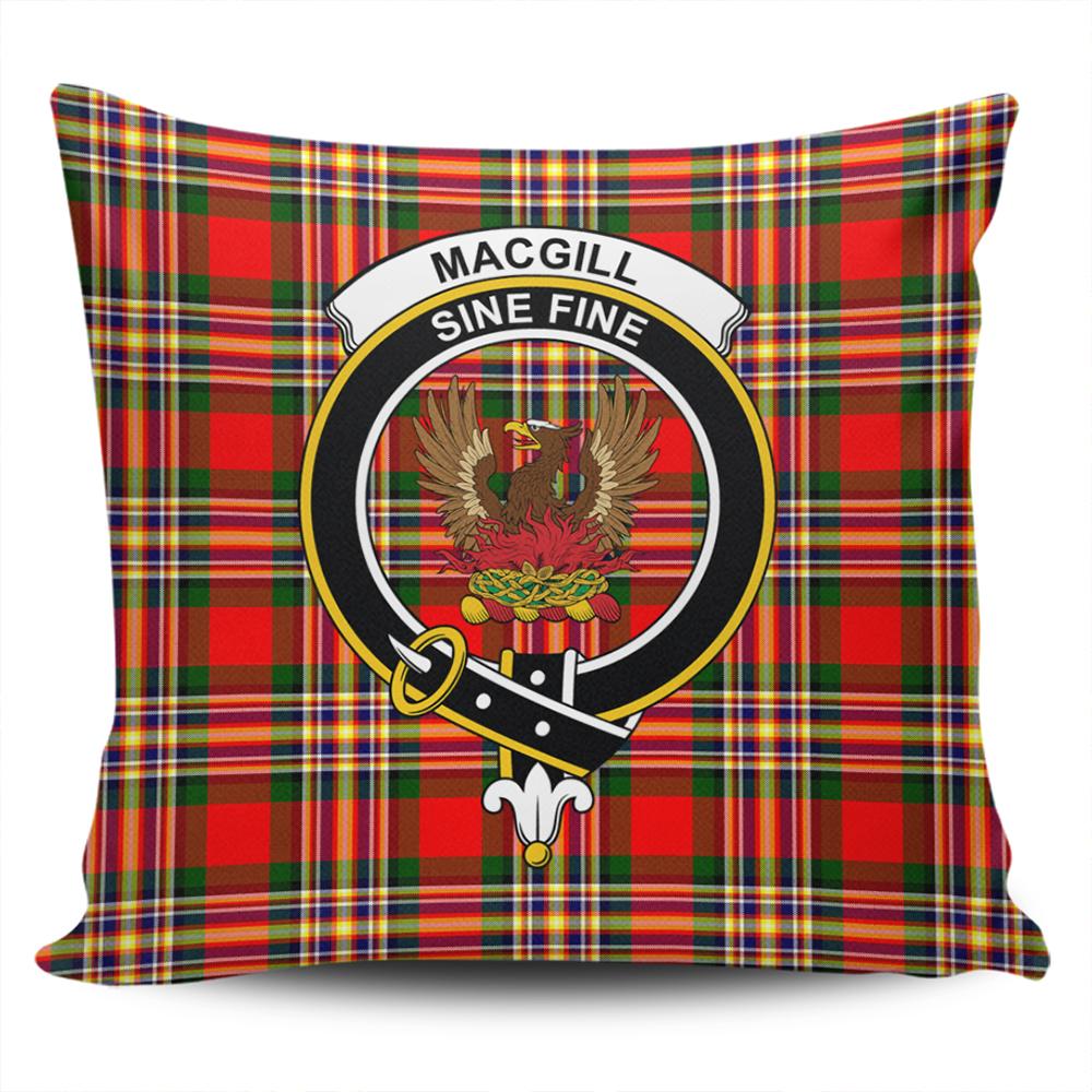 Clan MacGill Modern Tartan Crest Pillow Cover TB47 Clan MacGill Tartan Today   