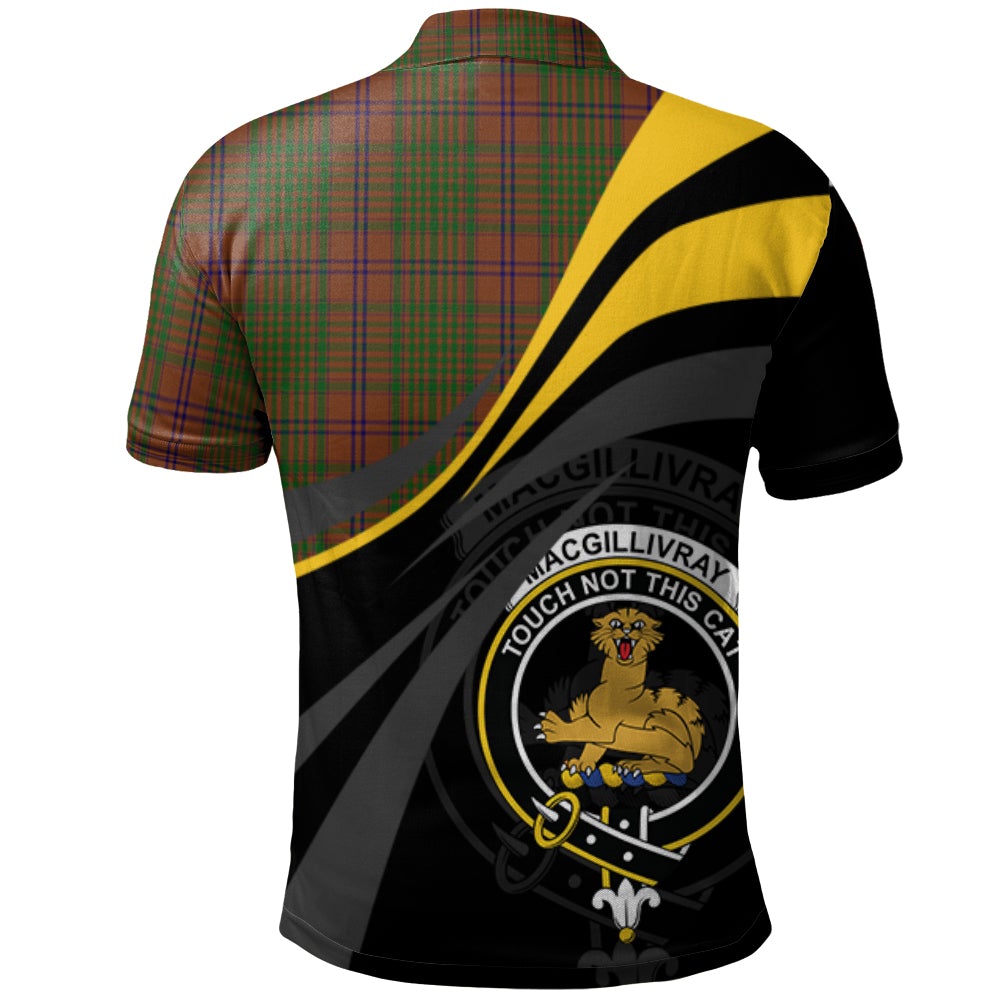 Clan MacGillivray Hunting Tartan Polo Shirt - Royal Coat Of Arms Style DI17 MacGillivray Hunting Tartan Tartan Polo   