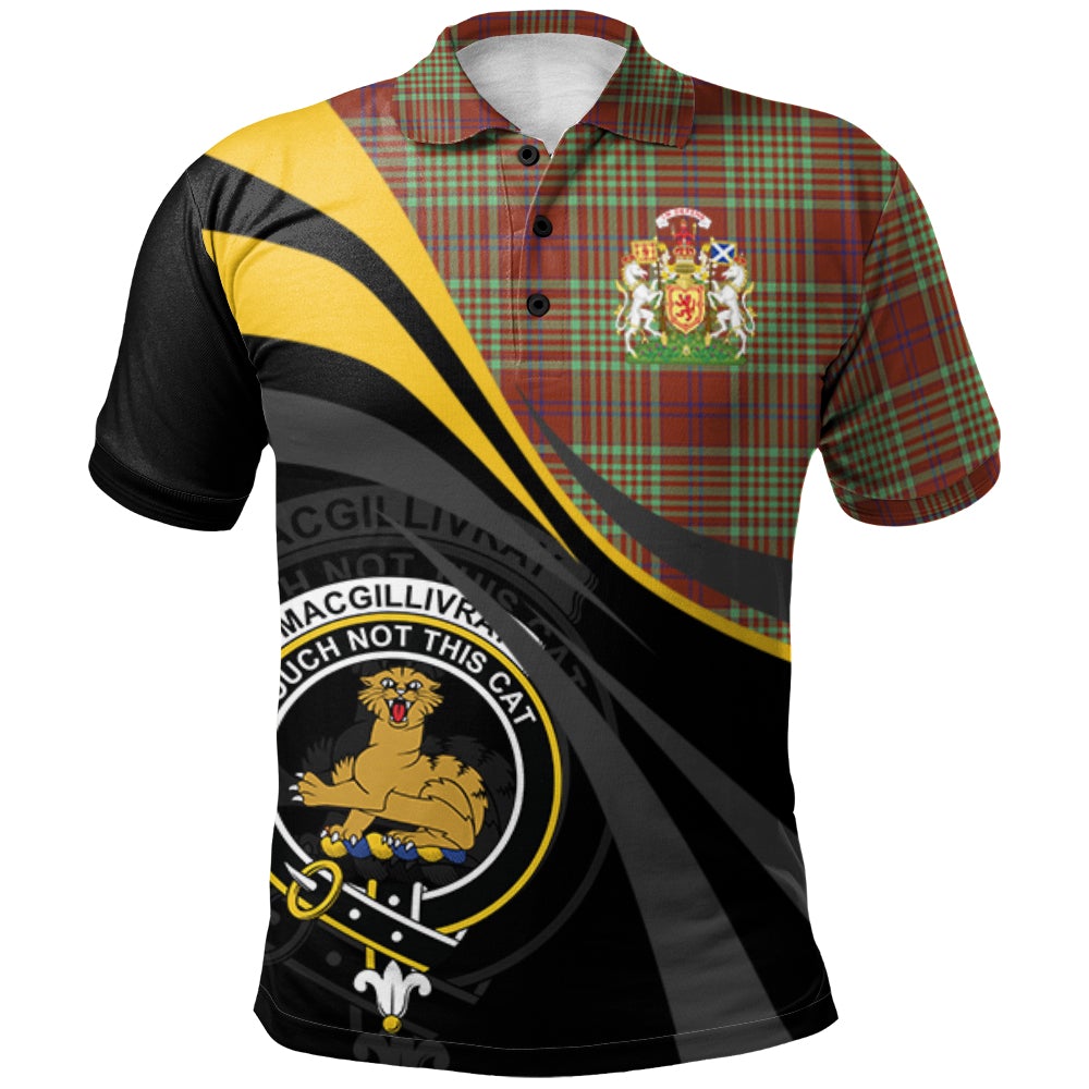 Clan MacGillivray Hunting Ancient Tartan Polo Shirt - Royal Coat Of Arms Style KR82 MacGillivray Hunting Ancient Tartan Tartan Polo   