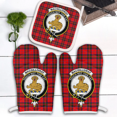 Clan MacGillivray Modern Tartan Crest Oven Mitt And Pot Holder (2 Oven Mitts + 1 Pot Holder) QR96 Clan MacGillivray Tartan Today   
