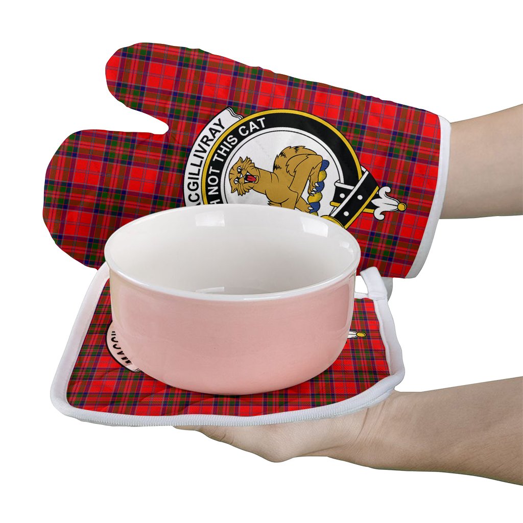 Clan MacGillivray Modern Tartan Crest Oven Mitt And Pot Holder (2 Oven Mitts + 1 Pot Holder) QR96 Clan MacGillivray Tartan Today   